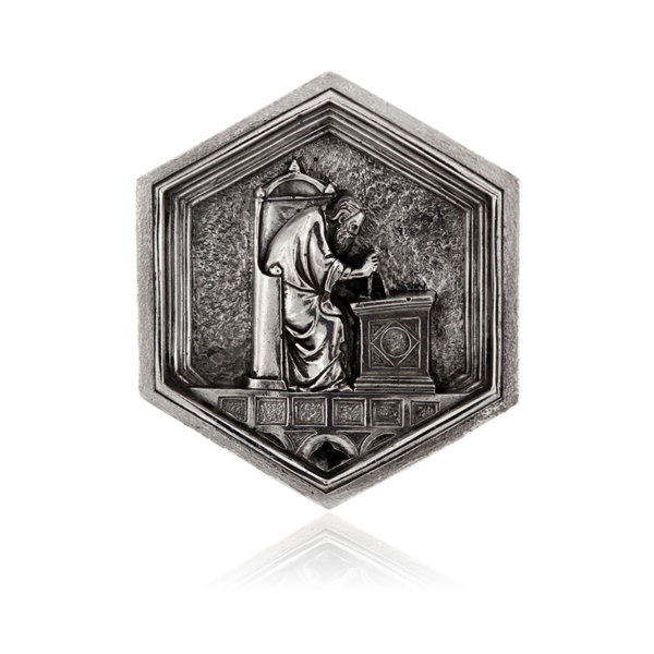 Formella l’Architettura, simbolo di creatività e ingegneria.