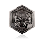 Formella la Pittura, simbolo di creatività ed espressione artistica.