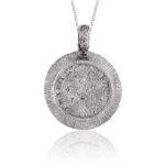 Pendente Fiorino di Salomone Argento. Pendente Fiorino di Salomone Strozzi con cornice penkata