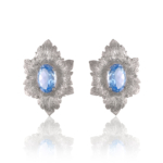 Orecchini Vera con topazio azzurro artigianali per il lusso e l'eleganza