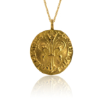 Pendente fiorino d'oro giallo 18kt